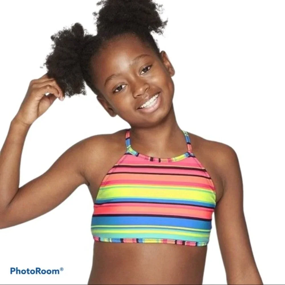 🎁 10/$25- Palm Palooza Art Class Reversible Bikini, size 14